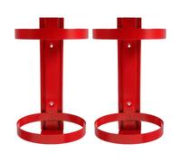 Hemobllo 2pcs Fire Extinguisher Mount Holder for 5kg Fire Extinguishers, Red Iron Wall Bracket with Quick Installation and Visually Appealing Design for Home and Industrial Safety