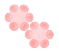 Hemobllo 2pcs Flower Shaped Household Dog Bowl and Cat Water Bowl with 6-petals Design Safe Plastic Material Easy to Clean Reusable for Feeding and Drinking