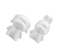 Hemobllo 2pcs Foam Craft Mould Set with 14cm Dog and 17cm Rabbit Models on Bases for DIY White Rabbit and Puppy Modelling, Floral Decor Supplies for Wedding and Party Crafts