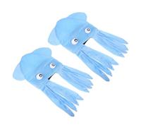 Hemobllo 2pcs Funny Octopus Hat Set for Men and Women, Flannel Material Comfortable and Portable Design, Creative Sea Creature Headwear for Travel and Halloween Parties