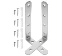 Hemobllo 2pcs Furniture Anti-tip Kit with 4mm Thick 100x150mm Angle Brackets for Proofing Cabinets and Bookcases, Furniture Wall Anchors Safety Strap Set and Earthquake Protection