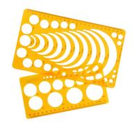 Hemobllo 2pcs Geometric Template Rulers Set, Plastic Drawing Stencils for Interior Design, Precision Measuring Tools for Technical Drawing and Illustration