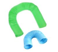 Hemobllo 2pcs Hamster Fun Tunnels Foldable Exercise Hiding Tube Set for Small Pets Blue and Green Rat Tunnel for Cage Ferret Pipes Pet Activity Structure