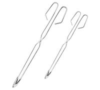Hemobllo 2pcs Heavy Duty Stainless Steel Trash Grabber Reacher Tool with Ease of Use for Elderly Seniors, Sturdy Silver Litter Picker for Garden and Outdoor Cleanup