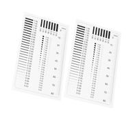 Hemobllo 2pcs High Precision Plastic Line Width Defects Ruler Flaw Detection Gauge Crack and Scratch Measuring Chart Tool for Industrial Inspection