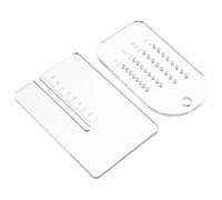 Hemobllo 2pcs Hole Punch Plate Sewing Spacing Gauge for Artisans Acrylic Versatile Measurement Precise Positioning Tool for Leatherwork DIY Leathercraft Accessories