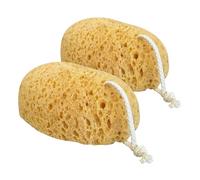 Hemobllo 2pcs Honeycomb Exfoliating Bath Sponge Body Scrubber with Seaweed Material for Shower, Soft Body Sponge for Women’s Shower Cleansing and Skin Exfoliation