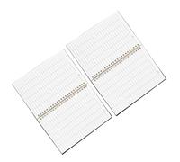 Hemobllo 2pcs Horizontal Grid Ledger Book with Pp Cover - Expense Planner Notebook for Home Budget and Income Expense Tracking - Finance Record Keeping Journal for Personal and Small