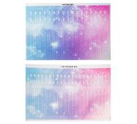 Hemobllo 2pcs Kalimba Thumb Piano Note Stickers, 17 21-key Scale Decals with Galaxy Design, Removable Keyboard Stickers for Beginner Thumb Piano Learning and Music Practice