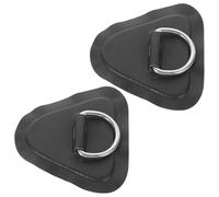 Hemobllo 2pcs Kayak D-shaped Pvc Rope Buckles Kayak Replacement Parts Elastic Fixator Buckle for Inflatable Boats Canoes Black Kayaking Hardware Accessories