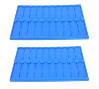 Hemobllo 2pcs Laboratory Microscope Slide Drying Rack Blue Plastic Reusable Drying Board for Microscope Slides Ensuring Sample Integrity for Scientific Activities and Laboratory Experiments