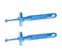 Hemobllo 2pcs Long Handle Ear Wax Removal Tool with Safety Guard, Plastic Ear Care Scoop for Travel and Home Use, Ergonomic Handle with Non-Slip Grip and Burrfree Surface, Minimizes Risk