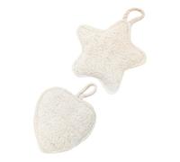 Hemobllo 2pcs Loofah Body Scrubber Bath Sponges Double-Sided Thickened Exfoliating Shower Sponge Set with Marine Shape and Heart Shapes for Men’s and Women’s Bathing