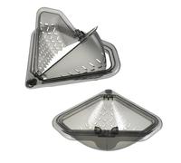 Hemobllo 2pcs Magnetic Sink Strainer Basket with Fast Drainage and Plastic Magnet Material, Triangular Corner Rack for Small Kitchens and Meal Prep, Hanging Food Waste Catcher for Efficient