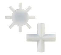 Hemobllo 2pcs Magnetic Stir Bars Laboratory Accessories 8-tooth and Cross-shaped Stirring Rods 5x42mm 9x40mm Ptfe Coated for Chemical Mixing and Magnetic Stirrer Use