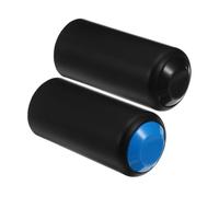 Hemobllo 2pcs Microphone Battery Protective Covers Sleeve with Screw-on Cap for Wireless Mic Compatible with Pgx2 Slx2 Pg58 Beta58 - Black Navy Microphone Accessory for Live Performance