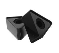 Hemobllo 2pcs Microphone Logo Cover Table Mic Stand Interview Host Conference Microphone Prop Desktop Stand