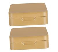 Hemobllo 2pcs Mini Metal Tin Box for Tea and Candy Tin Lid Metal Storage Box Small Tinplate Container for Cookies and Snacks for Home Tea Party