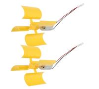 Hemobllo 2pcs Mini Portable Wind Power Generator with Vertical Shaft, Plastic and Copper Material, Output Voltage 0.01-5.5v, Train Cognition and Thinking Skills for Outdoor Use and Early