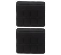 Hemobllo 2pcs Motorcycle Helmet Chin Pad Replacement - Soft Sponge Jaw Strap Cushion Hook Loop Fastener - Black Canvas Cycling Helmet Chin Strap Liner for Bike Riding and Outdoor Sports