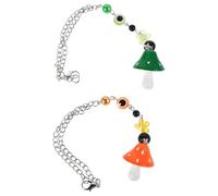 Hemobllo 2pcs Mushroom Pendant Phone Charm Lanyard Versatile Phone Case Decoration Resistant to Deformation Resin Zinc Alloy Creative Minimalist Unique Assorted Color and Car