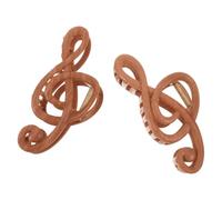 Hemobllo 2pcs Music Note Hair Clips with Wood Grain Finish and Non-slip Metal Claws, Quick Styling Solution and Versatile Fashion Accessory for Women and Teens, for Social Outfits