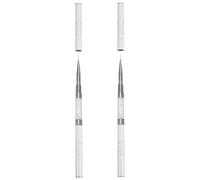 Hemobllo 2pcs Nail Art Brushes Double Ended Design Lightweight Metal and Fiber Liner Pens for Thin Lines and Detailing for Professional Nail Art the Go Services