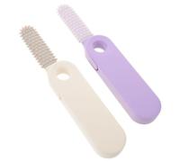 Hemobllo 2pcs Nano Glass Foot File with Nonslip Handle 2-in-1 Hard Skin Remover and Exfoliating Scrubber for Feet Tool for Shower and Home Use
