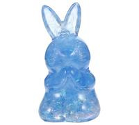 Hemobllo 2pcs Natural Aquamarine Crystal Bunny Figurines Handcrafted Resin Desktop Rabbit Ornaments Decorative Jade Rabbit Sculptures for Home and Office Decor