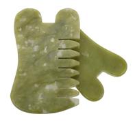 Hemobllo 2pcs Natural Jade Gua Sha Massage Set for Face and Body, 5.3x7.2cm 9.2x6.1cm Hand Scraping Boards, Facial Beauty Tools for Puffiness Reduction and Relaxation