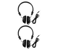 Hemobllo 2pcs Noise Cancelling Wired Metal Detector Headphones with Adjustable Headband, Plastic over Ear Stereo Headset for Archaeological Sites and Site Survey