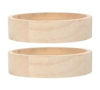 Hemobllo 2pcs Oak Wooden Hamster Food Bowls with Unique Shape, Small Animal Feeding Dish for Sugar Gliders and Hamsters, Natural Material Stimulates Curiosity, Hedgehog Cage Accessories