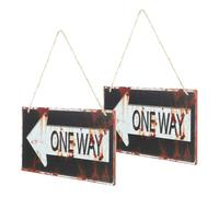Hemobllo 2pcs One Way with Arrow Right Sign Decorative Wall Plaque Wall Decoration 10x5x0.3in Wood Rustic Farmhouse Elegant Natural Delicate Not Easy to Deform Not Easy to Fade for Weddings