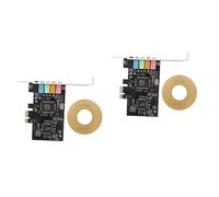 Hemobllo 2pcs Pcie to Sound Card Internal Low Profile Bracket Digital Interfaces for Audio Sound Card
