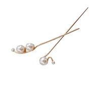 Hemobllo 2pcs Pearl Hair Chopsticks for Women Chignon Pin Hair Forks for Updos and Buns for Daily Wear or Special Occasions