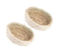 Hemobllo 2pcs Pigeon Breeding Nests Made of Corn Husk, Providing a Warm and Sheltered Environment for Laying, Household Nests in Natural Rustic Style for Birdcage Accessories