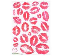 Hemobllo 2pcs Pink Lip Design Wall Stickers PVC Creative Stylish Decorative Sticker for Living Room Bedroom Window No Sticky Residue Easy to Apply Wall Décor