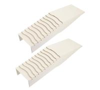 Hemobllo 2pcs Plastic 10 Slot Telescopic Time Card Rack for Attendance