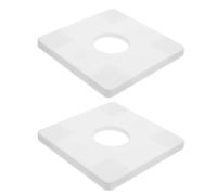 Hemobllo 2pcs Plumbing Pipe Wall Cover Plate Shower Pipe Collar Abs Square White 2.2cm Inner Diameter Blocks Dust and Shower Flange Bathroom and Living Space