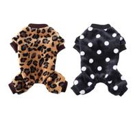 Hemobllo 2pcs Plush Pet Pajama for Dogs Soft Polyester Sleepwear Comfortable and Convenient to Wear Simple and Adorable Style for Home Use and Cozy Nights