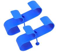 Hemobllo 2pcs Pool Swimming Pole Hanger Double Fence Hooks Plastic Bracket for Leaf Rake Hose Accessories Bathroom Space Saving Organizer