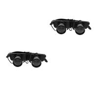 Hemobllo 2pcs Portable Head-mounted Telescope Multipurpose Telescope for Travel and Concert Viewing Lightweight Pocket Binocular