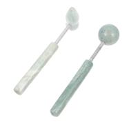 Hemobllo 2pcs Portable Jade Massage Hammers Handheld Body Relief Tools Made of Jade and Aluminum Alloy to Promote Blood Flow and Relax Your Body, for Household Use