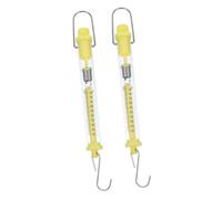 Hemobllo 2pcs Portable Mechanical Spring Balance with Hanging Hook for Field Applications and Classroom Use Red Plastic Material for Testing Force and Gram Weighing Random Color