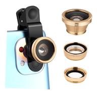 Hemobllo 2pcs Portable Phone Lens Super Wide Angle Macro Lens and Fisheye Clip Mobile Camera for Smartphone Camera