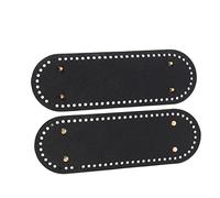 Hemobllo 2Pcs PU Leather Weaving Bag Bottom Durable Smooth Crochet Base DIY Handbag Shaping Pad for Knitting Bags Accessories