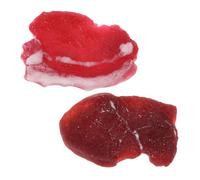 Hemobllo 2pcs Realistic Fake Pork and Beef Meat Model Set Lifelike Food Props for Kitchen Decor Photography Party Display Artificial Steak Simulation