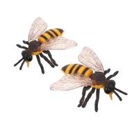 Hemobllo 2pcs Realistic Honey Bee Figurines Educational Animal Models for Detailed Bees for Biodiversity Learning Safe Early Science Nature Exploration for Birthday Party Favors and School