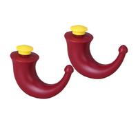 Hemobllo 2pcs Red Plastic Nasal Irrigation Bottles for Sinus Rinse and Nose Cleaning Household Nasal Washers for Allergy Relief and Mucus Clearing