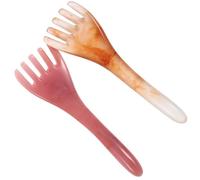 Hemobllo 2pcs Resin Scalp Massage Comb with Hard Comb Teeth and Smooth Round Surface, Head and Neck Massager for Women, Gift for Graduation Season and Mother's Day, Portable for On-the-go